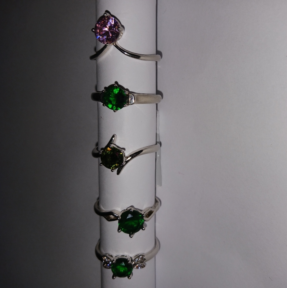 Lot of 5 size 10 gemstone rings